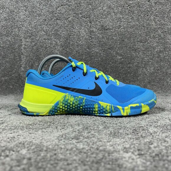 Nike Shoes - Nike Metcon 2 843972-400 Women’s Sz 9.5 AMP Blue Yellow Athletic Gym Shoes Used